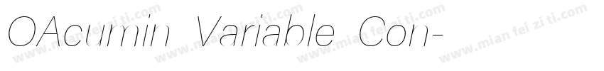 OAcumin Variable Con字体转换